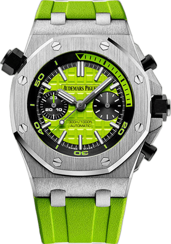 Audemars Piguet Royal Oak Offshore Steel — Green Mega Tapisserie Diver Chronograph Dial | Ref. 26703ST.OO.A038CA.01