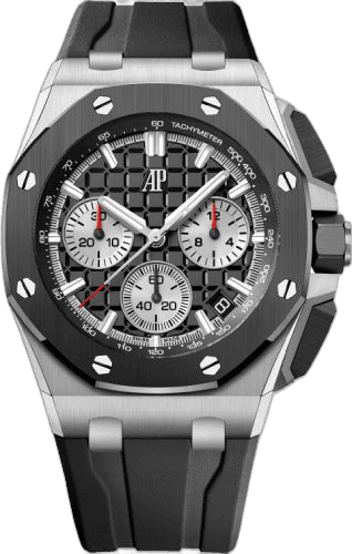 Audemars Piguet Royal Oak Offshore 43mm Steel — Black Mega Tapisserie Chronograph | Ref. 26420RO.OO.A002CA.01