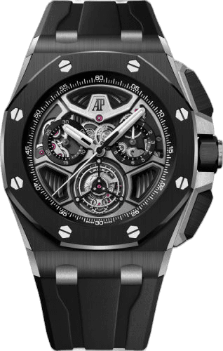 Audemars Piguet Royal Oak Offshore Tourbillon Chronograph Ceramic — Black Openworked Dial | Ref. 26622CE.OO.D002CA.01