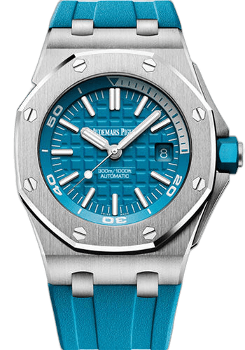 Audemars Piguet Royal Oak Offshore Steel — Turquoise Blue Mega Tapisserie Diver 42mm | Ref. 15710ST.OO.A032CA.01