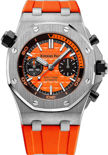Audemars Piguet Royal Oak Offshore Diver Chronograph Steel — Orange Méga Tapisserie Dial | Ref. 26703ST.OO.A070CA.01