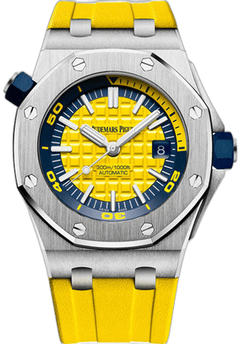 Audemars Piguet Royal Oak Offshore Diver Steel — Yellow Mega Tapisserie Dial | Ref. 15710ST.OO.A051CA.01