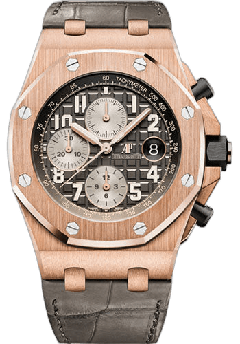 Audemars Piguet Royal Oak Offshore Selfwinding Chronograph Rose Gold — Ruthenium Mega Tapisserie Dial | Ref. 26470OR.OO.A125CR.01