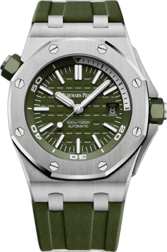 Audemars Piguet Royal Oak Offshore Diver Steel — Khaki Green Dial | Ref. 15710ST.OO.A052CA.01