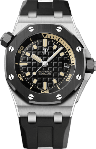 Audemars Piguet Royal Oak Offshore Diver Limited Edition White Gold — Mega Tapisserie Black Dial | Ref. 15720CN.OO.A002CA.01