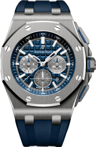 Audemars Piguet Royal Oak Offshore Selfwinding Chronograph Titanium — Mega Tapisserie Blue Dial | Ref. 26480TI.OO.A027CA.01