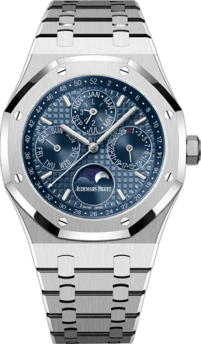 Audemars Piguet Royal Oak Perpetual Calendar Steel — Blue Grande Tapisserie | Ref. 26574ST.OO.1220ST.03