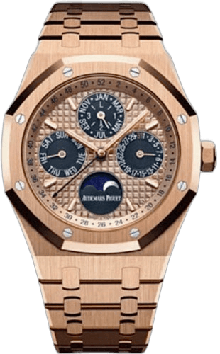 Audemars Piguet Royal Oak Perpetual Calendar Rose Gold — Pink Tapisserie Dial, "Latin America" Edition | Ref. 26584OR.OO.1220OR.01