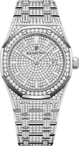 Audemars Piguet Royal Oak Quartz Rose Gold & Diamonds — Full Diamond Pavé Dial & Bezel, 33mm | Ref. 67652OR.ZZ.1265OR.01