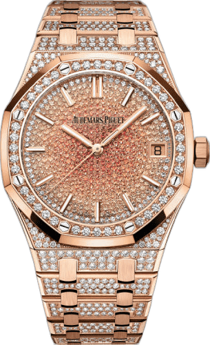Audemars Piguet Royal Oak Selfwinding Rose Gold & Diamonds — Diamond Pavé Dial | Ref. 15502OR.ZZ.1222OR.01