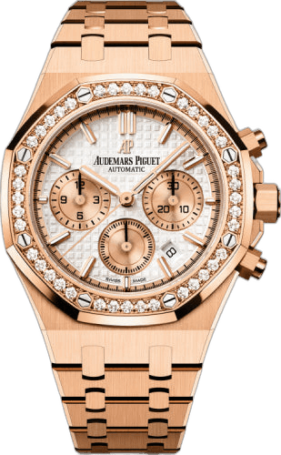 Audemars Piguet Royal Oak Selfwinding Chronograph Rose Gold — White Grande Tapisserie Dial | Ref. 26315OR.ZZ.1256OR.01