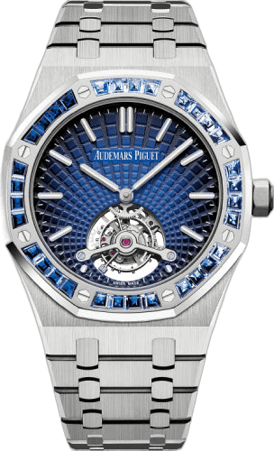 Audemars Piguet Royal Oak Tourbillon Extra-Thin Platinum — Blue Tapisserie Evolutive Dial | Ref. 26521PT.YY.1220PT.01
