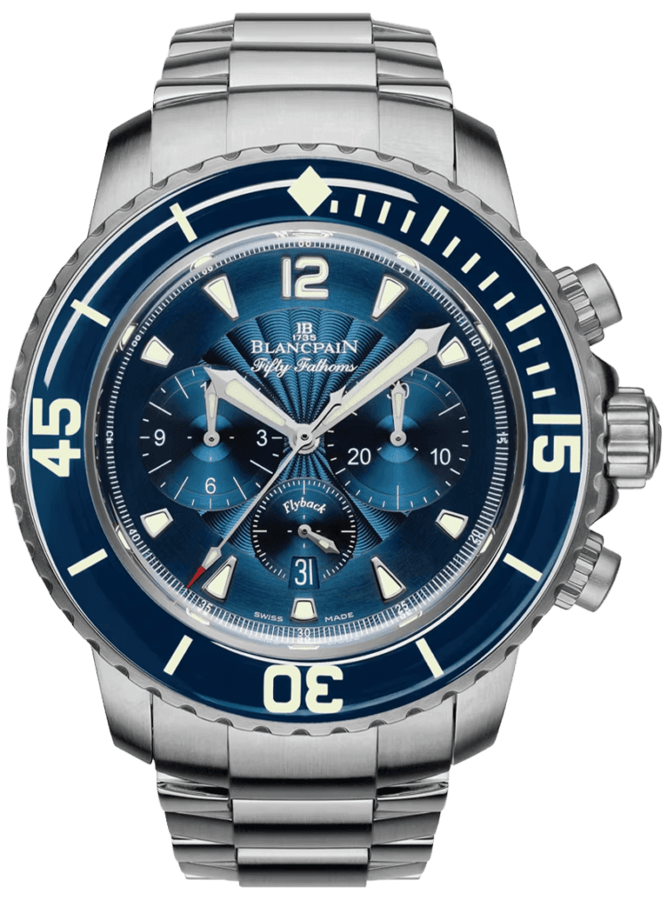 Fifty Fathoms Chronographe Flyback Steel Blue Dial Men's Watch - 5085FB 1140 71B 45mm