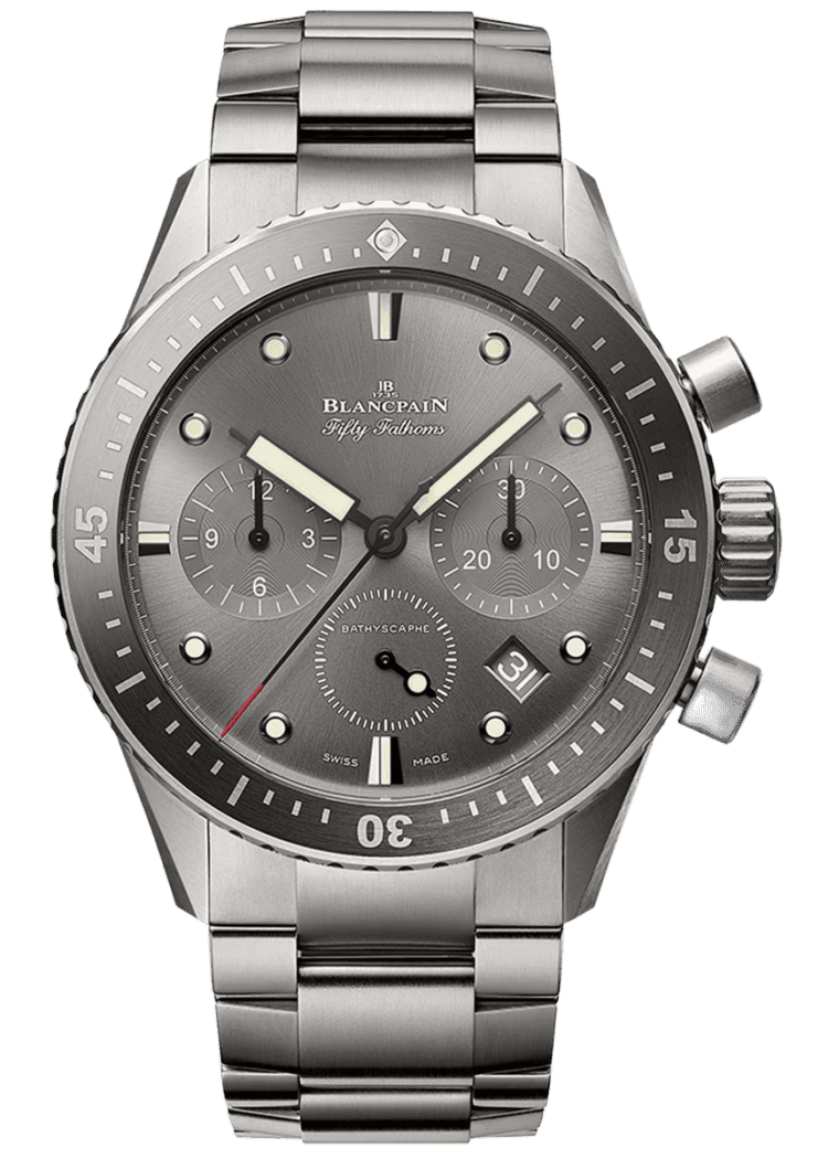 Blancpain Fifty Fathoms Bathyscaphe Titanium — Flyback Chronograph, Grey Dial | Ref. 5200 1210 98S