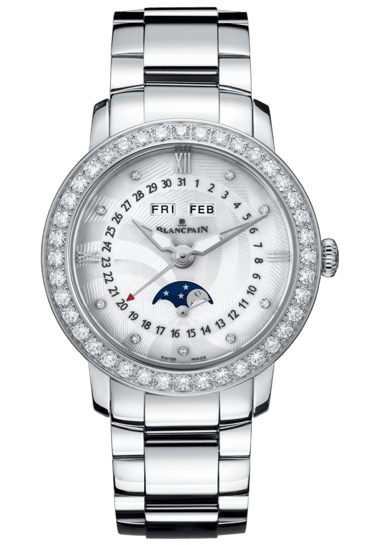 Blancpain Ladybird Steel — Quantième Complet, Diamond-Set, Moon Phase | Ref. 3663A 4654 71B