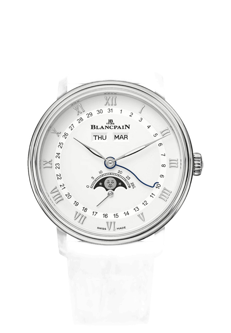 Blancpain Villeret Quantieme Complet Steel Black Alligator Men's Watch - 6264 1127 55B Ref. 6264 1127 55B