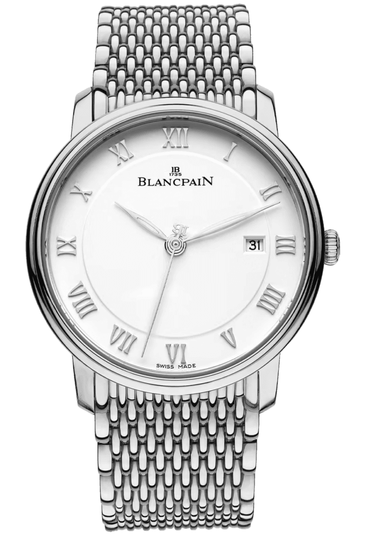 Villeret Ultraplate Date 40mm Steel Men's Watch - 6651 1127 MMB · Blancpain — 6651 1127 MMB