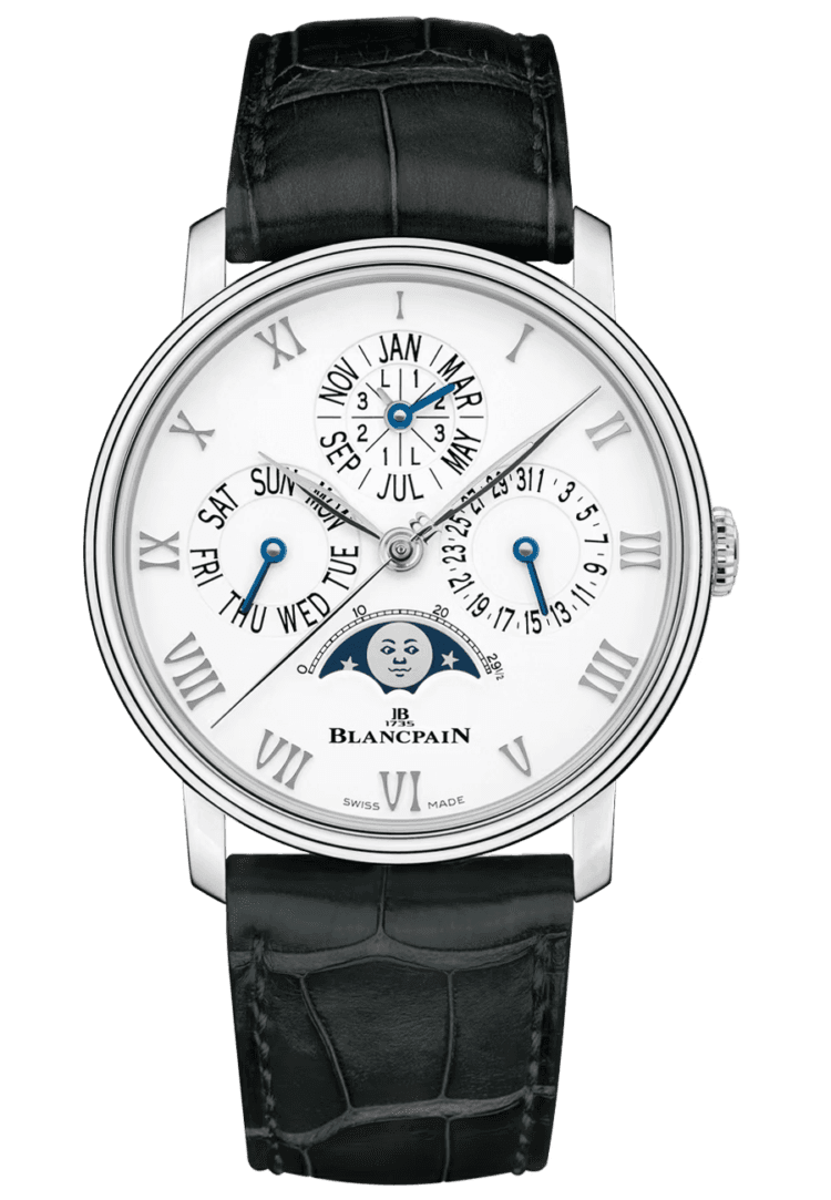 Blancpain Villeret — Perpetual Calendar with Moon Phases, Black Alligator | Ref. 6656 1127 55B