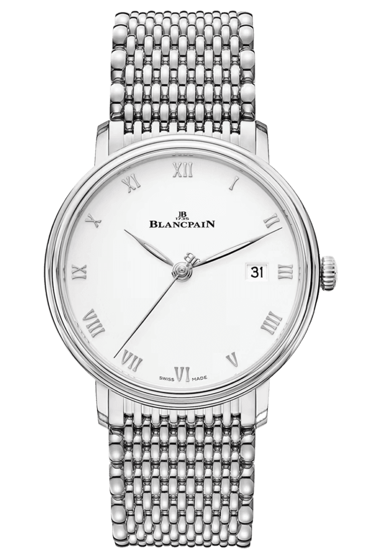 Villeret Ultraplate Date Steel Ultra-Slim Men's Watch - 6224 1127 MMB · Blancpain — 6224 1127 MMB