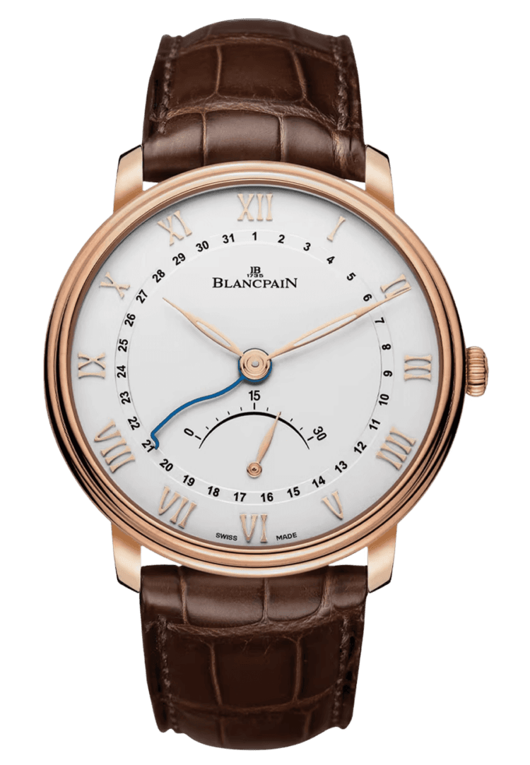 Blancpain Villeret Rose Gold — Ultraplate Date Retrograde, Brown Alligator | Ref. 6653Q 3642 55B