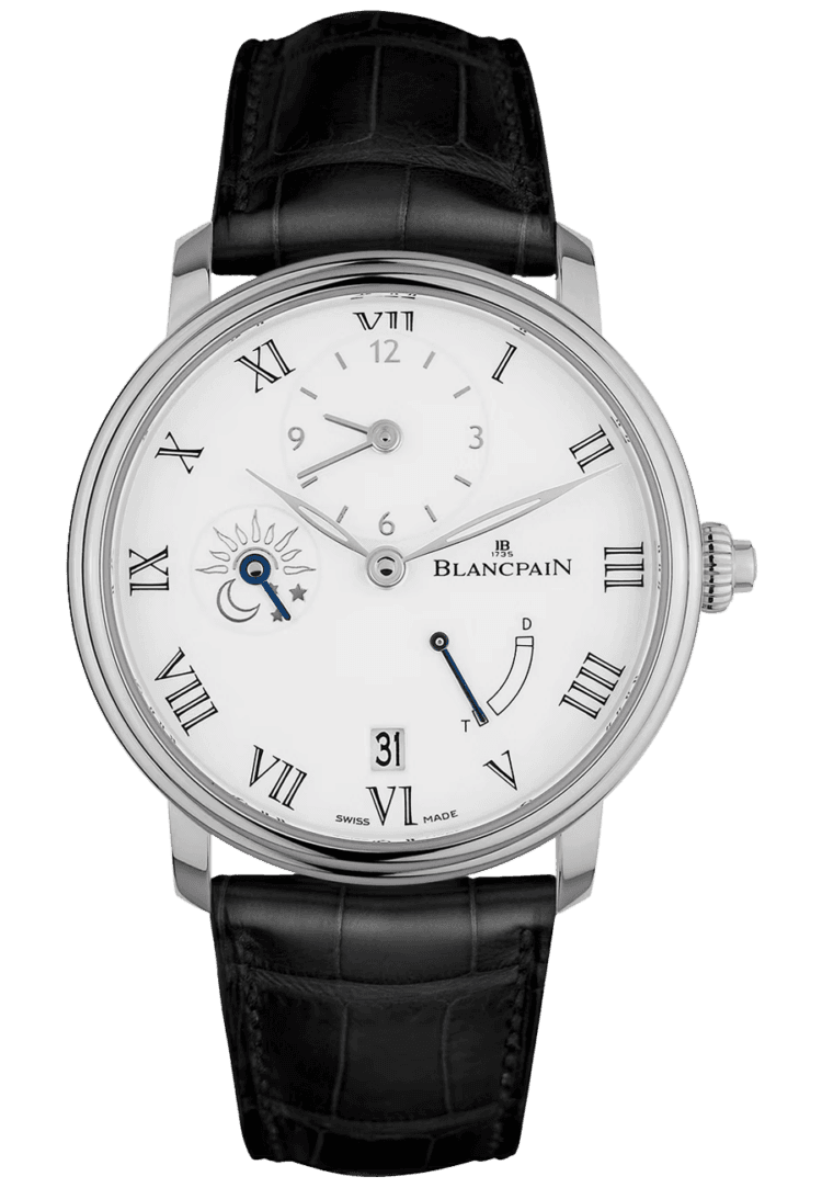 Blancpain Villeret Demi-Fuseau Horaire 8 Jours White Gold Alligator Men's Watch - 6661 1531 55B Ref. 6661 1531 55B
