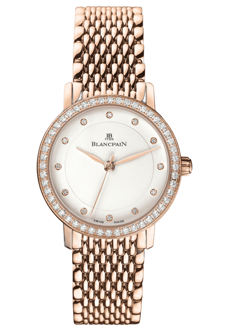 Blancpain Villeret Rose Gold — Diamond-Set Ultra-Slim Mille Mailles, Ladies | Ref. 6102 2987 MMB