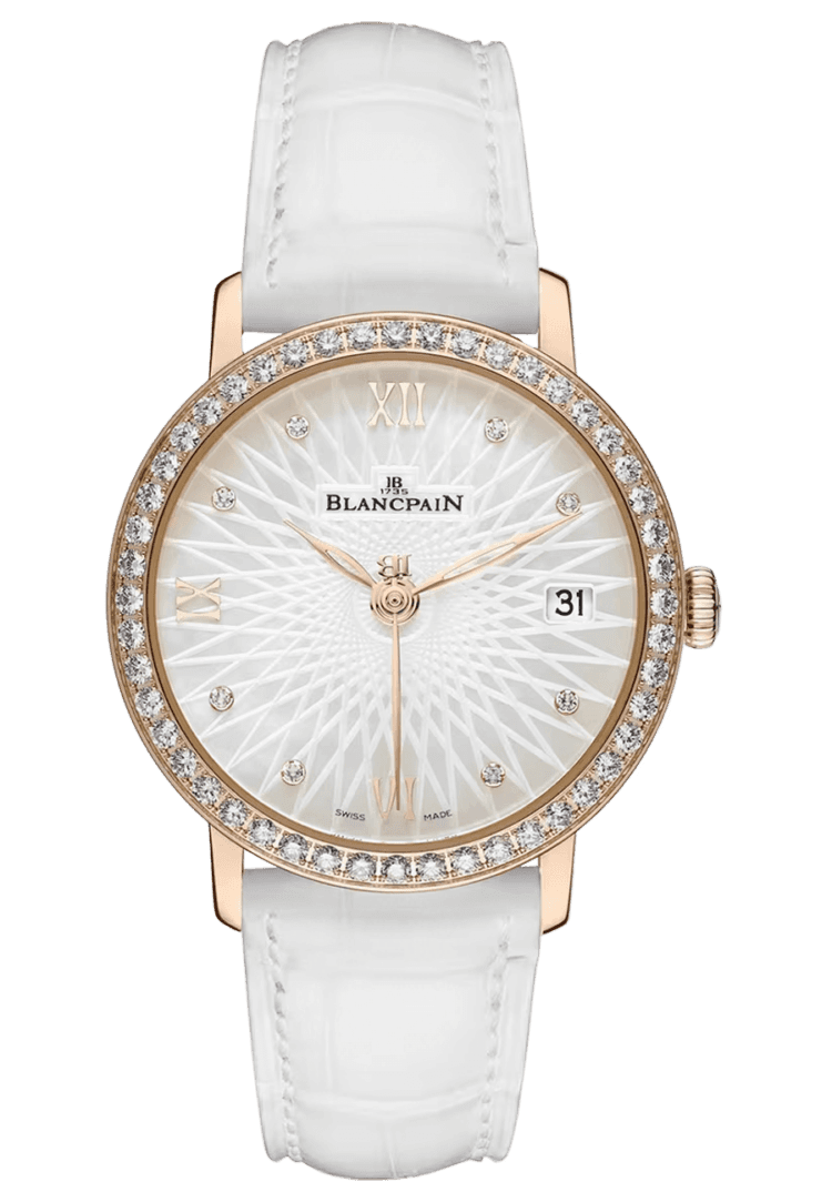 Villeret Ultraplate Red Gold Diamond Mother of Pearl Ladies Watch - 6604 2944 55A Rose Gold Mother-of-Pearl Dial · Blancpain 6604 2944 55A