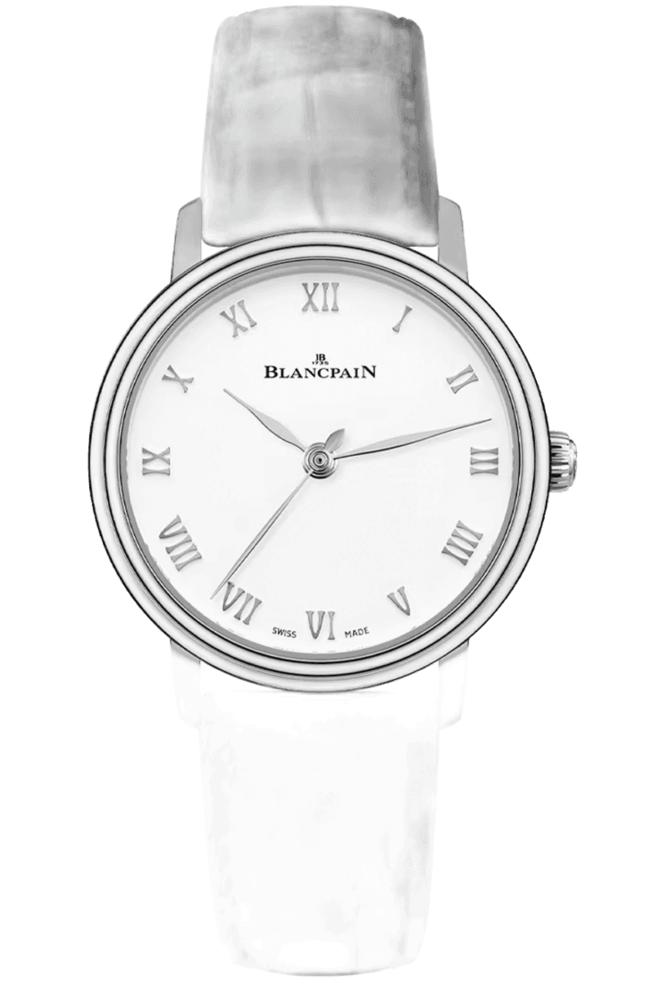 Blancpain Villeret Ultraplate 29mm Steel Black Alligator Ladies Watch - 6104 1127 55A