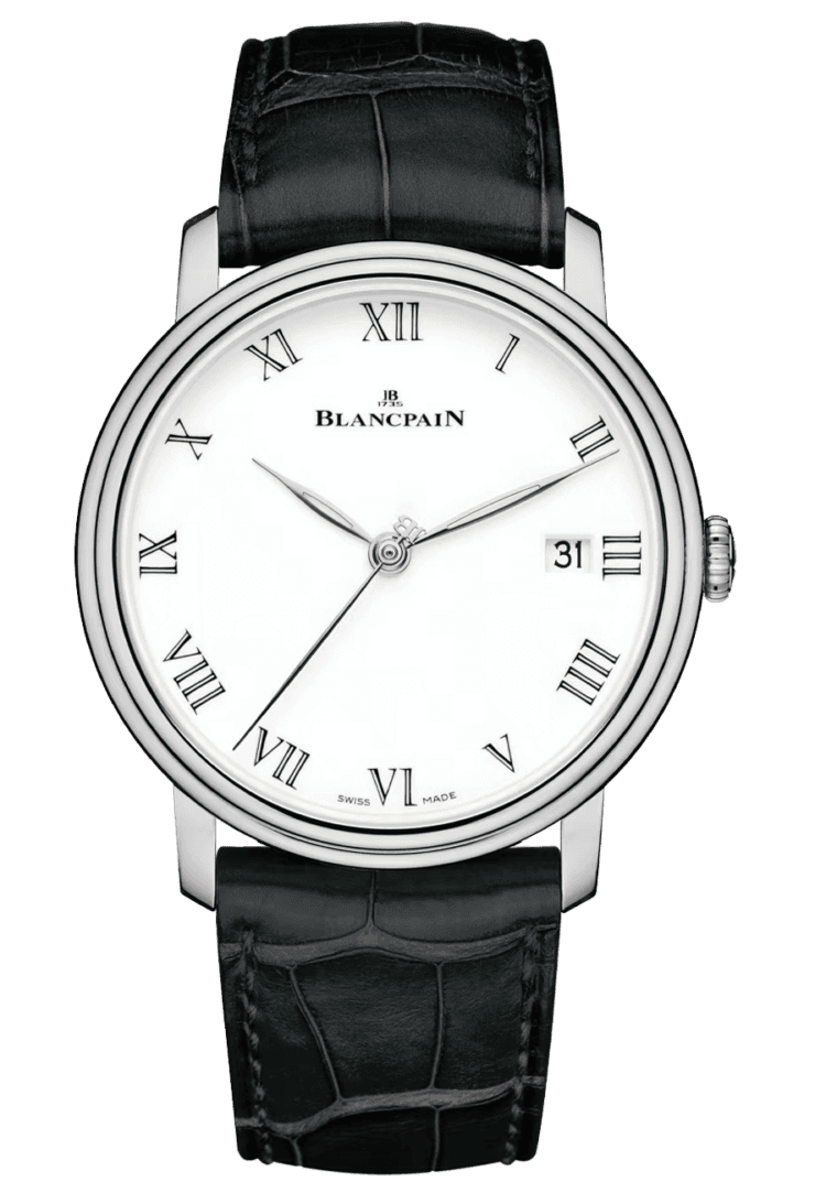 Blancpain Villeret 8 Jours White Gold Black Alligator Men's Watch - 6630 1531 55B (6630 1531 55B