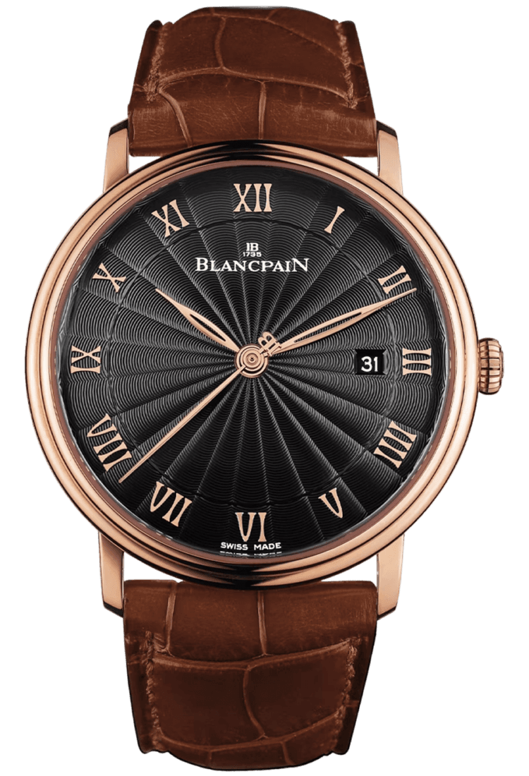 Blancpain Villeret Rose Gold — Ultraplate Date 40mm, Brown Alligator | Ref. 6651 3630 55B