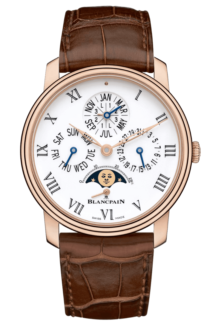 Blancpain Villeret Rose Gold — Perpetual Calendar & Moon Phase, 8-Day Reserve | Ref. 6659 3631 55B