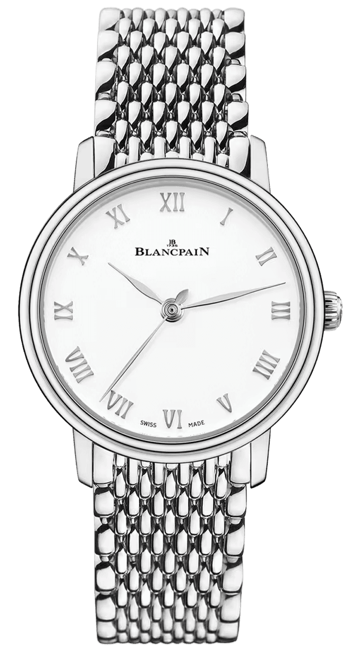 Blancpain 29mm Villeret Ultraplate Mille Mailles Steel Ladies Watch - 6104 1127 MMB Watch