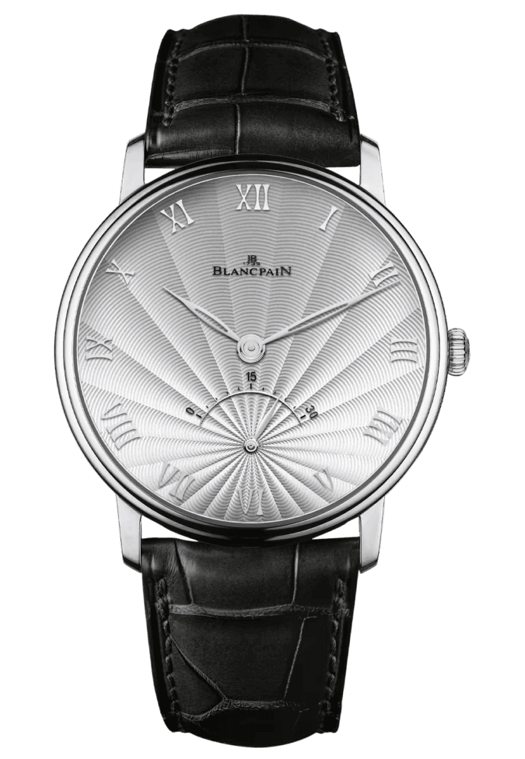 Villeret Ultraplate Retrograde White Gold Black Alligator Men's Watch - 6653 1542 55B — Blancpain Ref. 6653 1542 55B