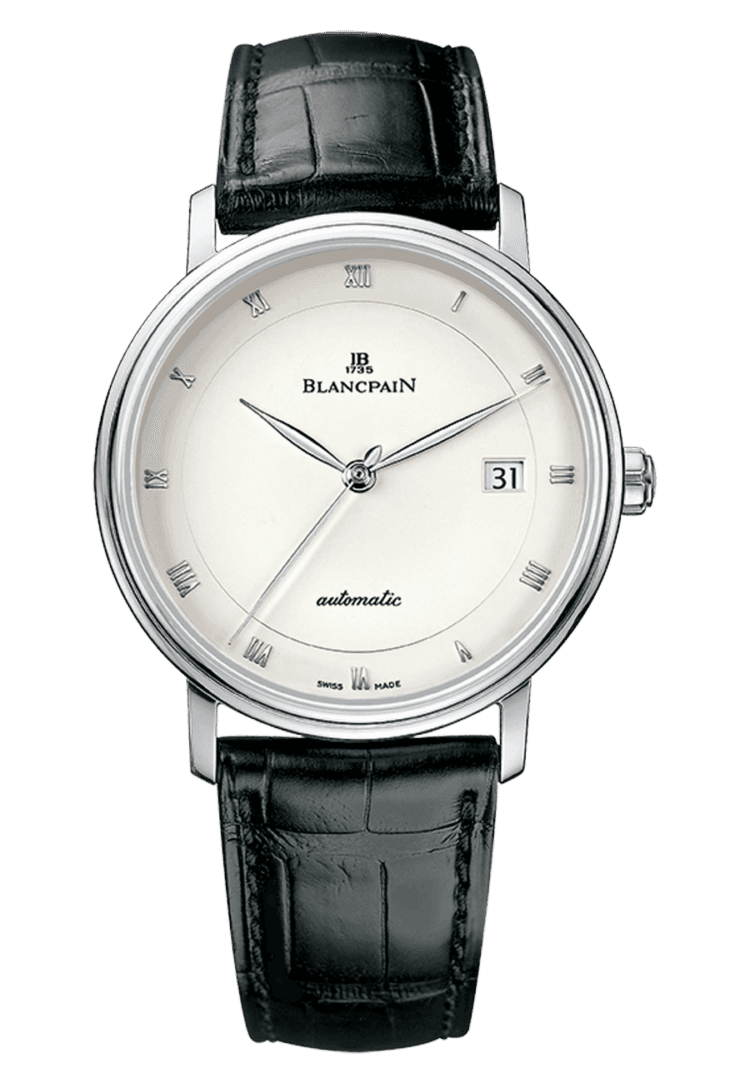 Villeret Ultraplate Date Ultra-Slim White Gold Black Alligator Men's Watch - 6223 1542 55A · Blancpain — 6223 1542 55A