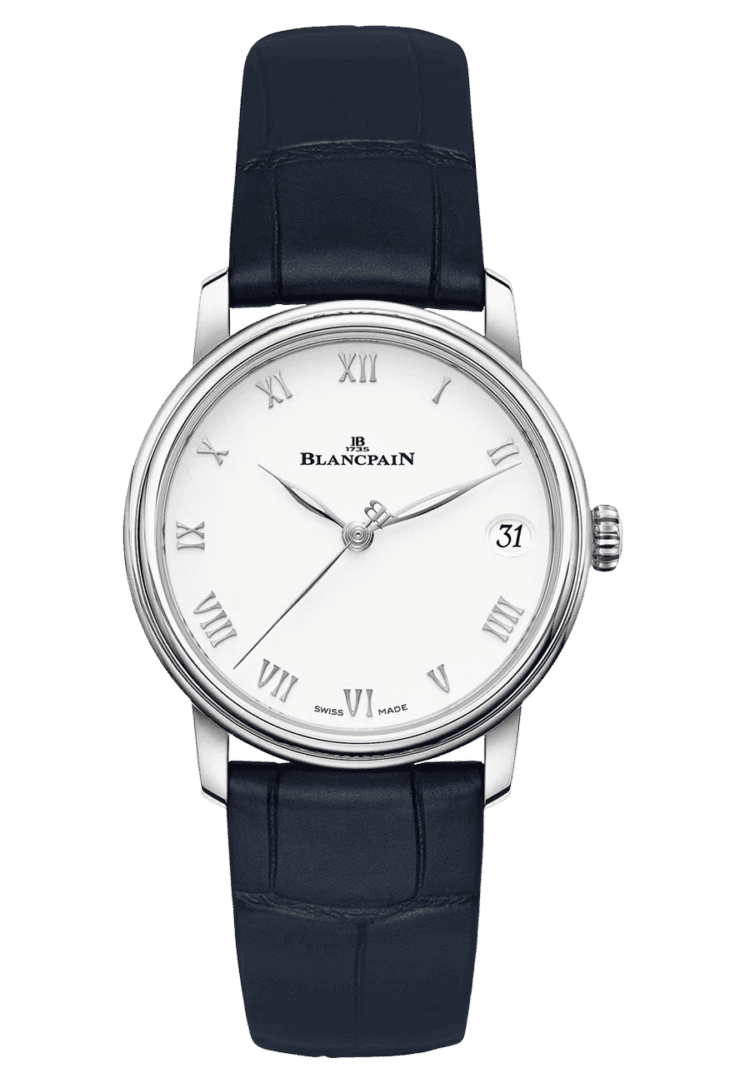 Villeret Women Date Ultra-Slim Blue Alligator Ladies Watch - 6127 1127 55B · Blancpain — 6127 1127 55B