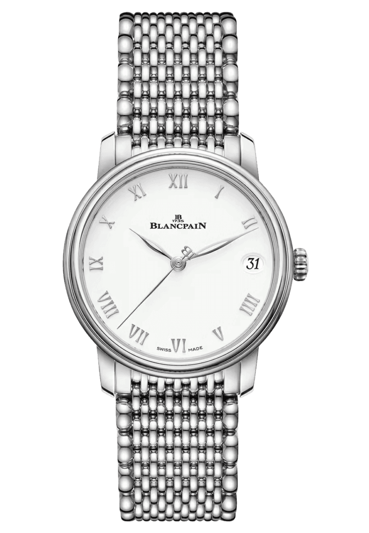 Blancpain Villeret Women Date Steel Mille Mailles Ultra-Slim Ladies Watch - 6127 1127 MMB — Ref. 6127 1127 MMB