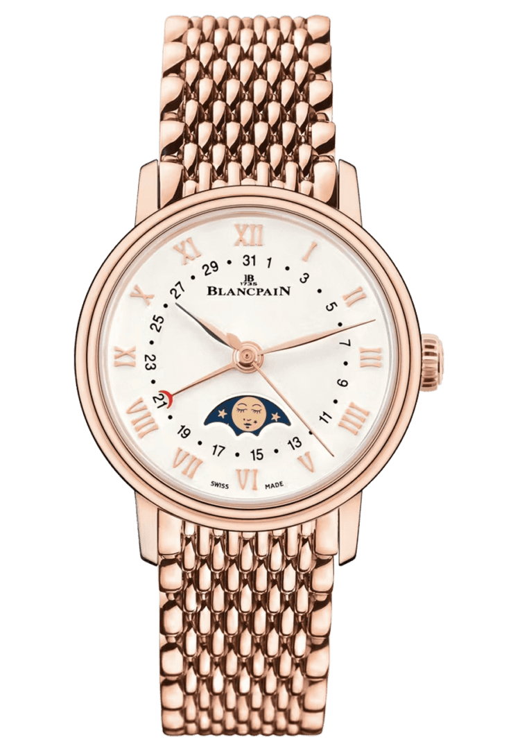 Villeret Quantieme Phases de Lune Red Gold Ladies Watch - 6106 3642 MMB Rose Gold Blancpain Ref. 6106 3642 MMB