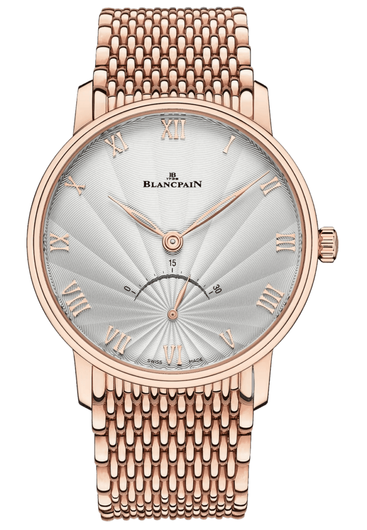 Villeret Ultraplate Retrograde Red Gold Men's Watch - 6653 3642 MMB Rose Gold Blancpain Ref. 6653 3642 MMB