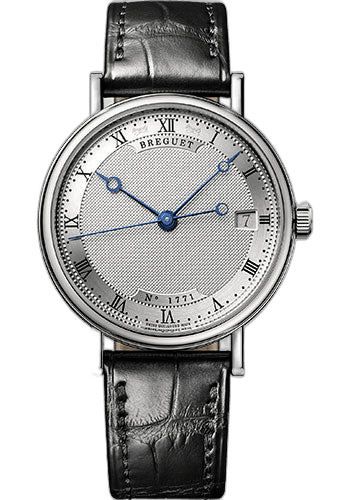 Breguet Classique White Gold — Silvered Guilloché Dial with Centre Seconds | Ref. 9067BB/12/976