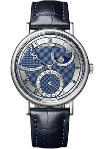 Breguet Classique White Gold — Silver & Blue Power Reserve Dial | Ref. 7137BB/Y5/9VU