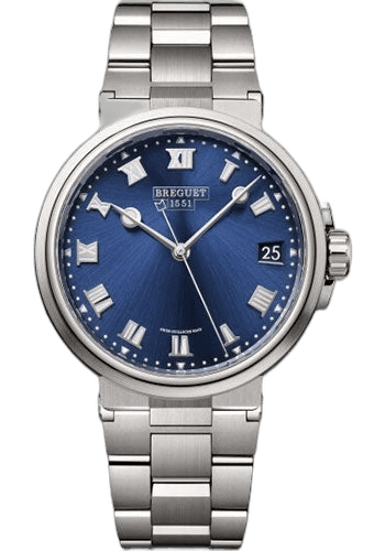 Breguet Marine Titanium — Blue Dial Date Watch | Ref. 5517TI/Y1/TZ0