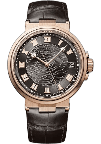 Breguet Marine Rose Gold — Black Dial Date Watch | Ref. 5517BR/G3/9ZU