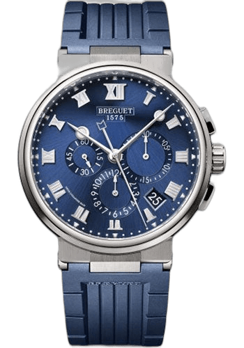 Breguet Marine Chronographe Titanium — Blue Dial with Roman Numerals | Ref. 5527TI/Y1/5WV