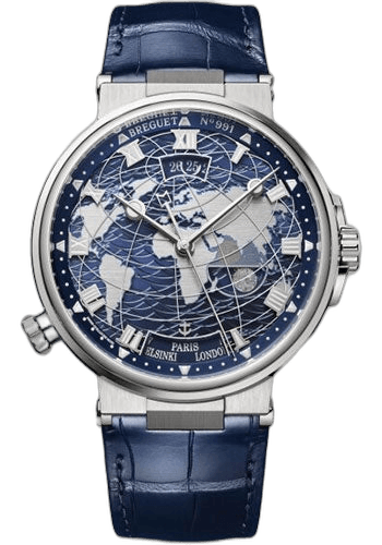 Breguet Marine Hora Mundi White Gold — Blue World Time Dial | Ref. 5557BB/YS/9WV