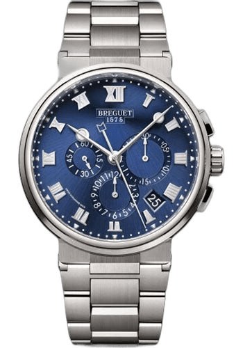 Breguet Marine Chronographe 5527 - Titanium Case - Blue Dial - Bracelet - 5527TI/Y1/TW0 — Ref. 5527TI/Y1/TW0