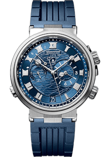 Breguet Marine Alarme Musicale White Gold — Blue Dial with Musical Alarm | Ref. 5547BB/Y2/5ZU