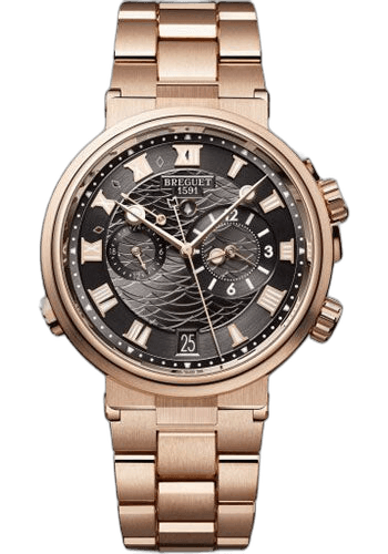 Breguet Marine Rose Gold — Black Dial Alarme Musicale Bracelet | Ref. 5547BR/G3/RZ0