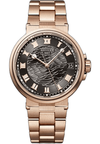 Breguet Marine 5517 - Rose Gold Case - Black Dial - Bracelet - 5517BR/G3/RZ0 Ref. 5517BR/G3/RZ0