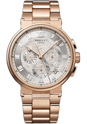 Marine Chronographe 5527 - Rose Gold Case - Silver Dial - Bracelet - 5527BR/12/RW0 · Breguet 5527BR/12/RW0
