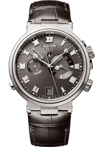 Breguet Marine Alarme Musicale Titanium — Sunburst Slate Grey Dial | Ref. 5547TI/G2/9ZU